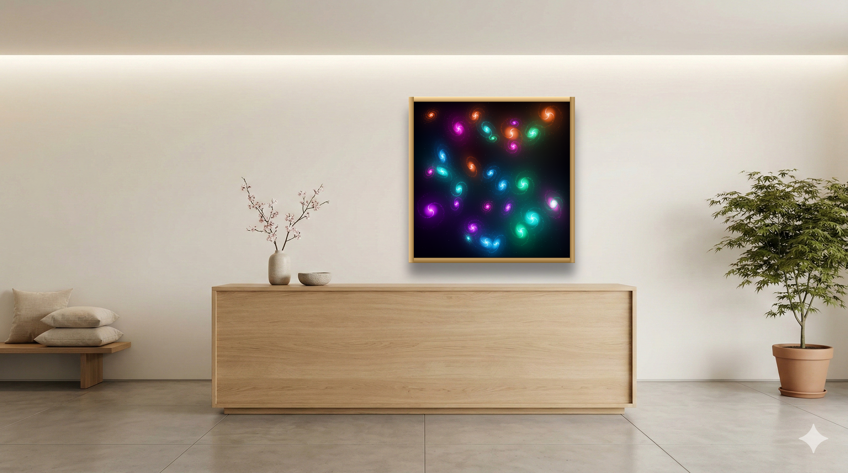 Japandi hotel setting