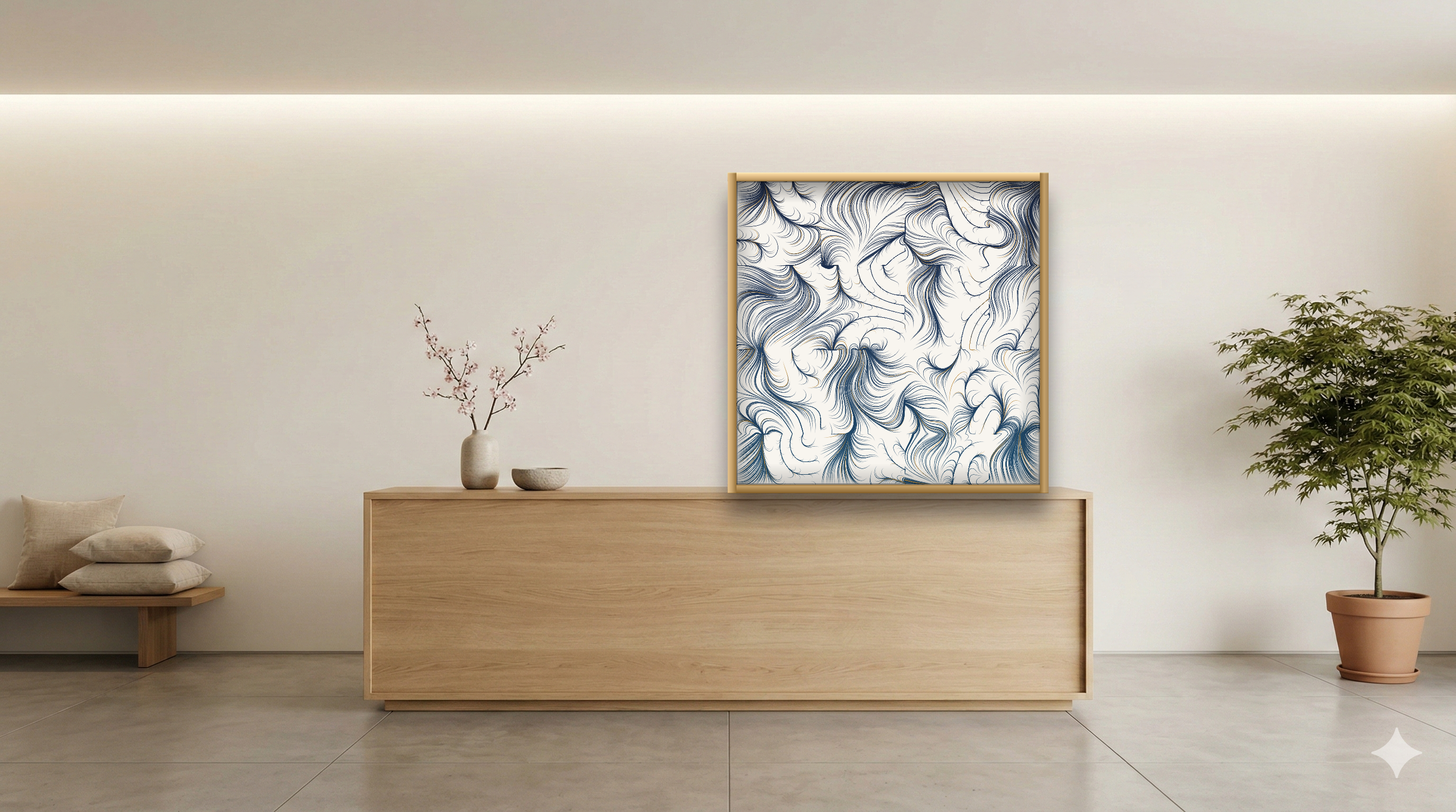 Japandi hotel setting