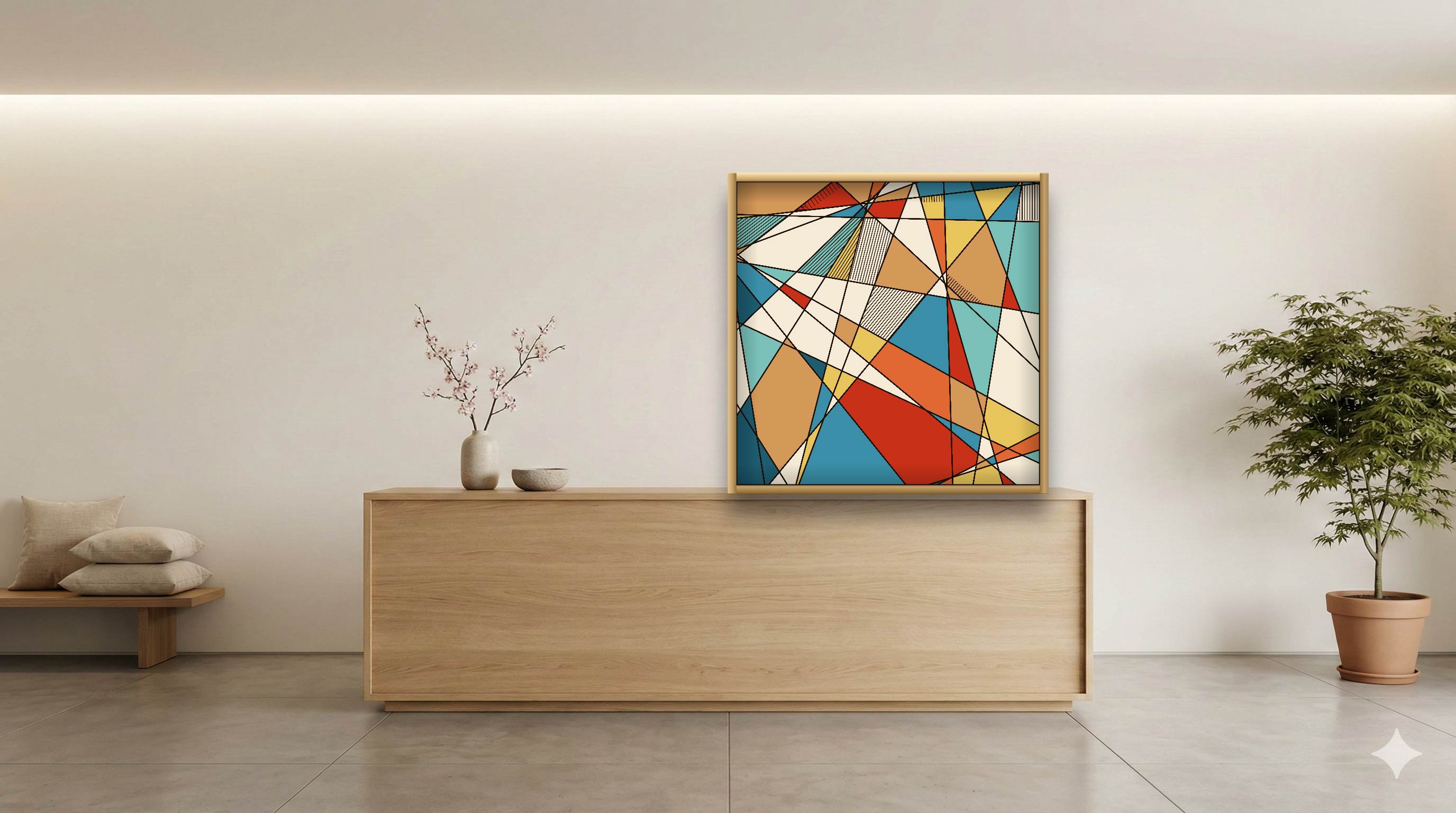 Japandi hotel setting