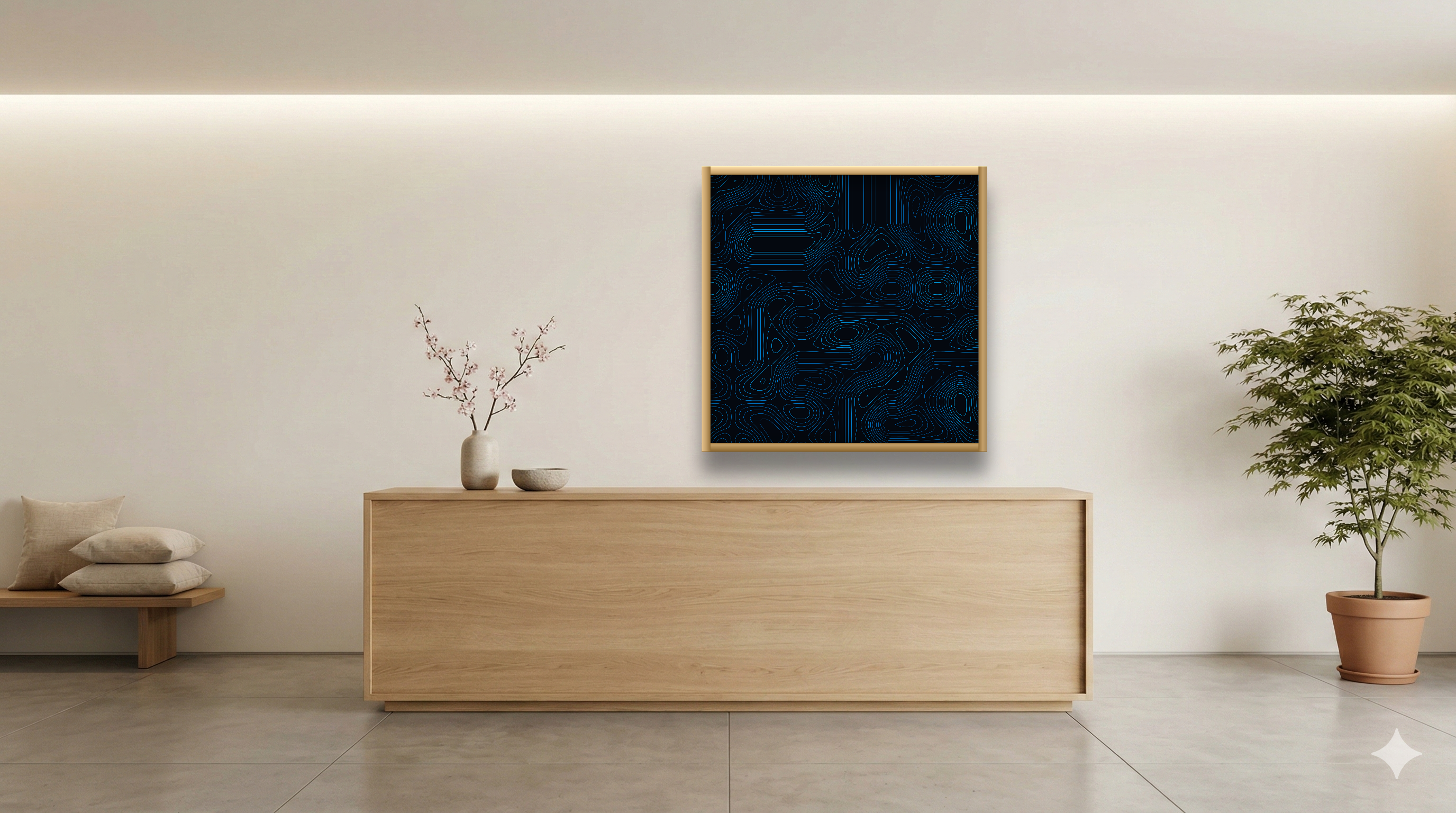 Japandi hotel setting