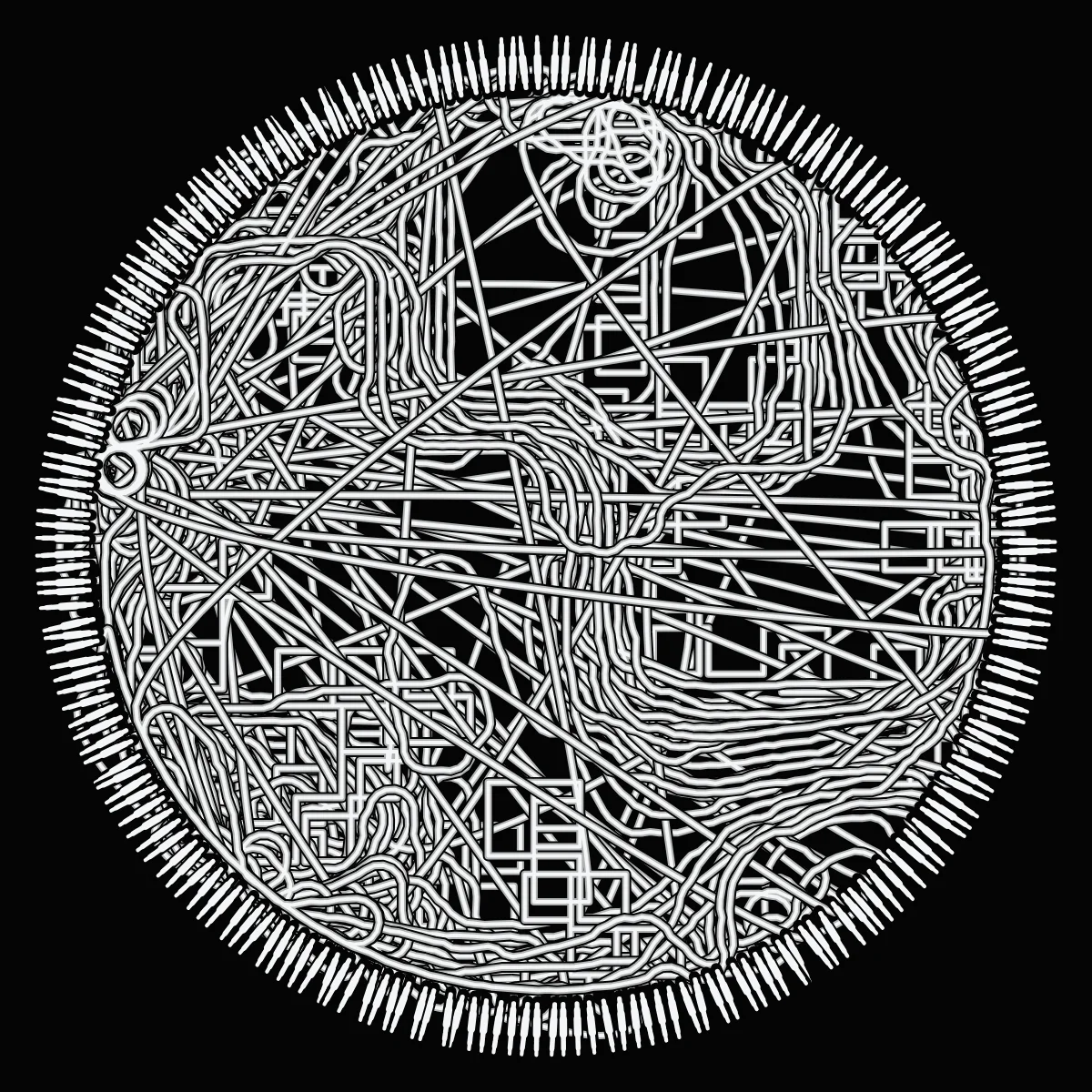 Cable Urchin — generative artwork by Lumen & Logic