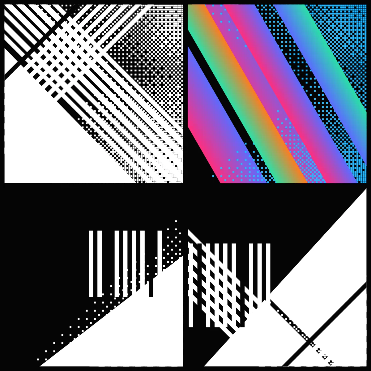 Dither Facets — generative artwork by Lumen & Logic