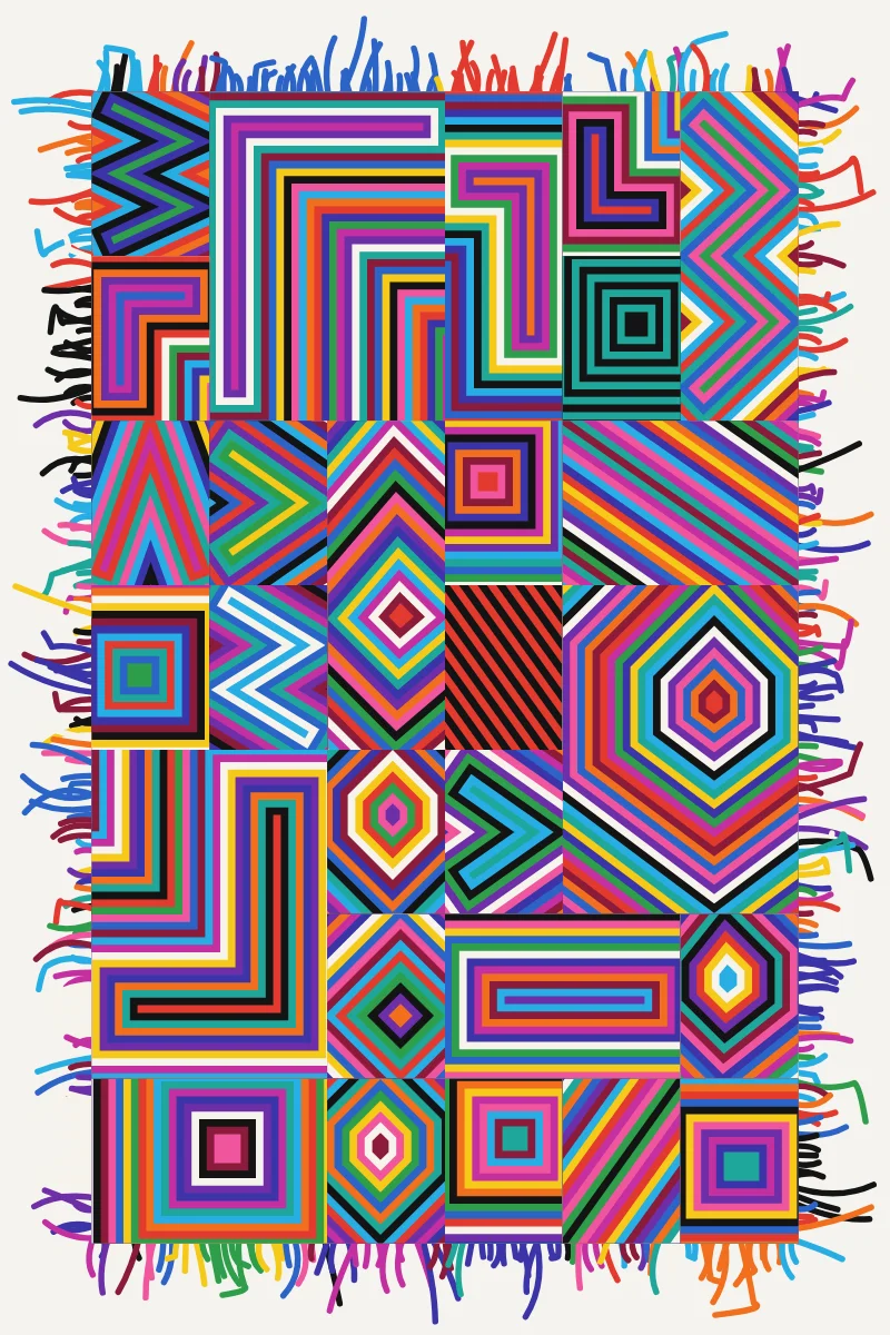 Fringe Rug — generative artwork by Lumen & Logic