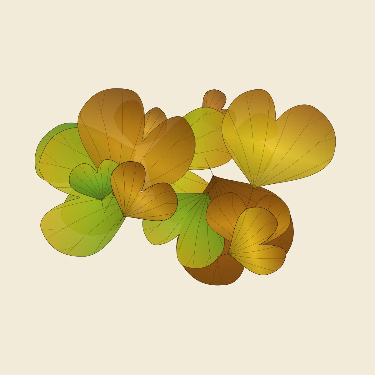 Ginkgo — generative artwork by Lumen & Logic