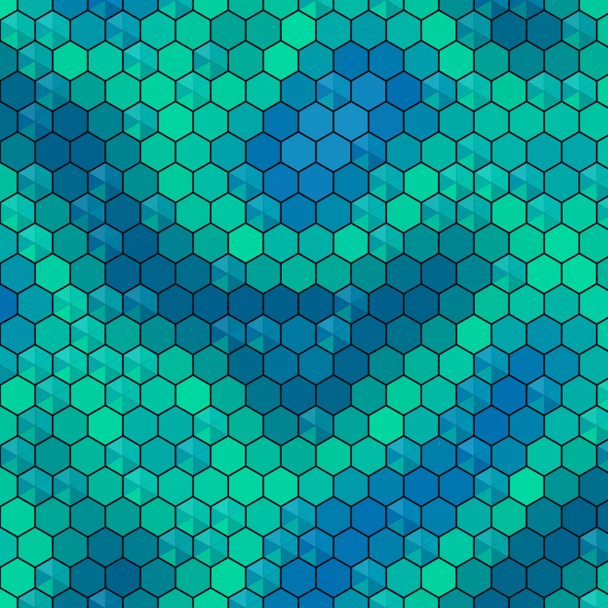 Hex Cells — generative artwork by Lumen & Logic