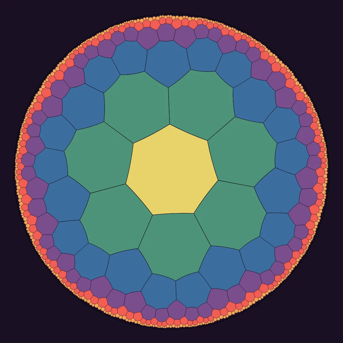 Hyperbolic — generative artwork by Lumen & Logic