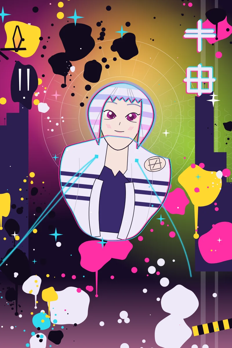 Neon Idol — generative artwork by Lumen & Logic