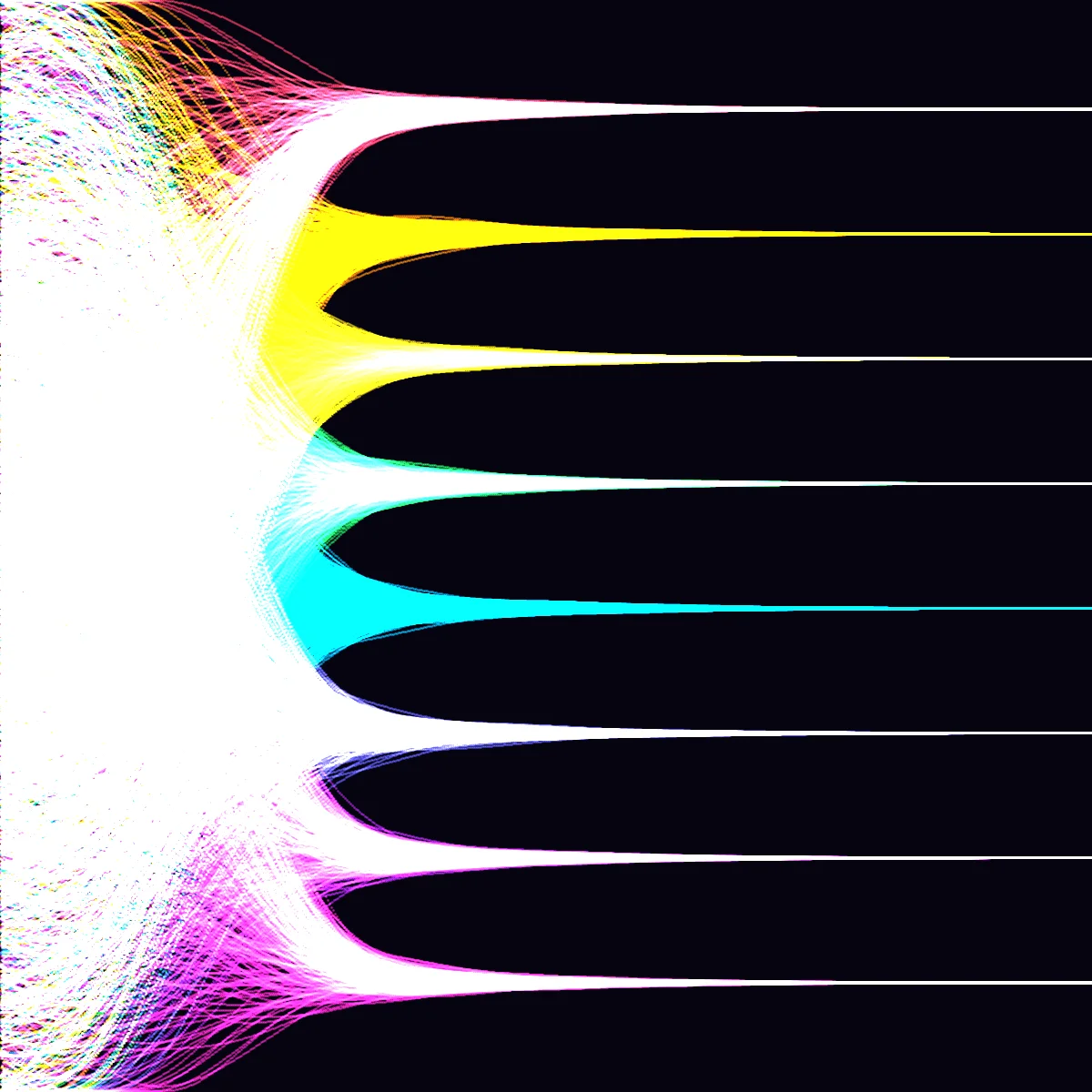 Particle Ribbons — generative artwork by Lumen & Logic