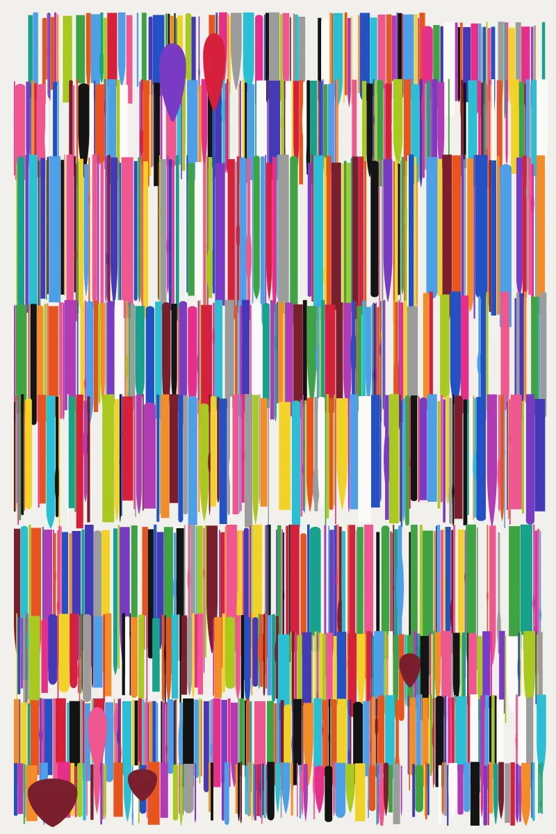 Pigment Rain — generative artwork by Lumen & Logic