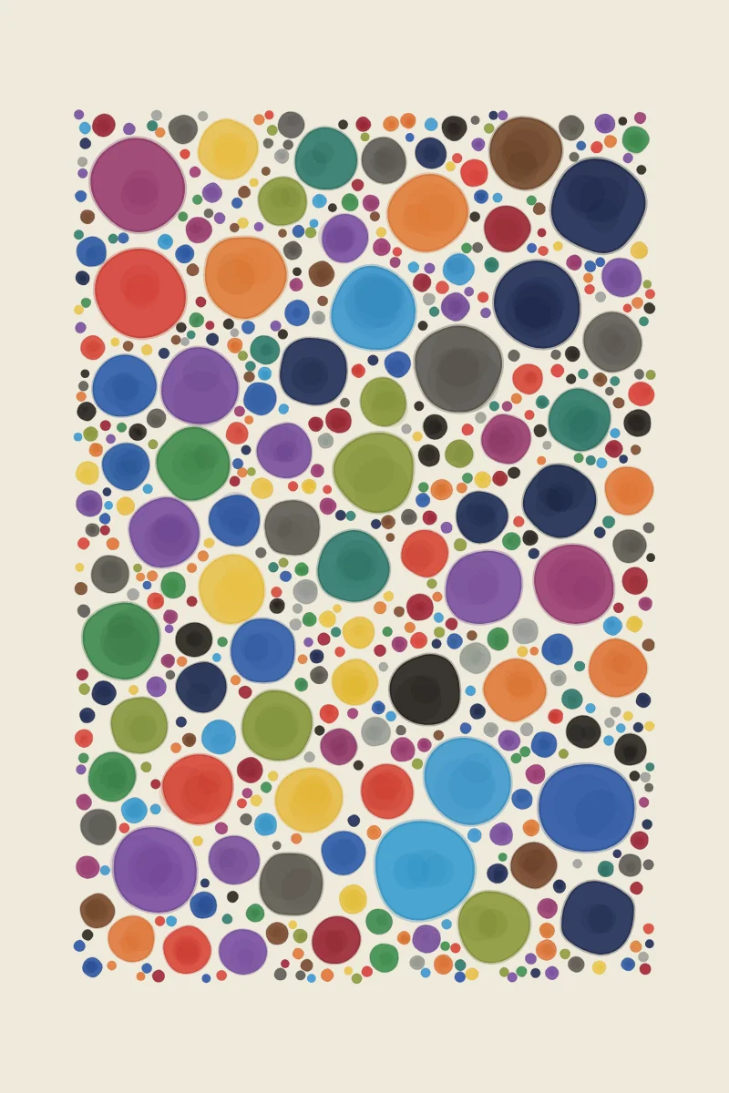 Watercolor Dots — generative artwork by Lumen & Logic