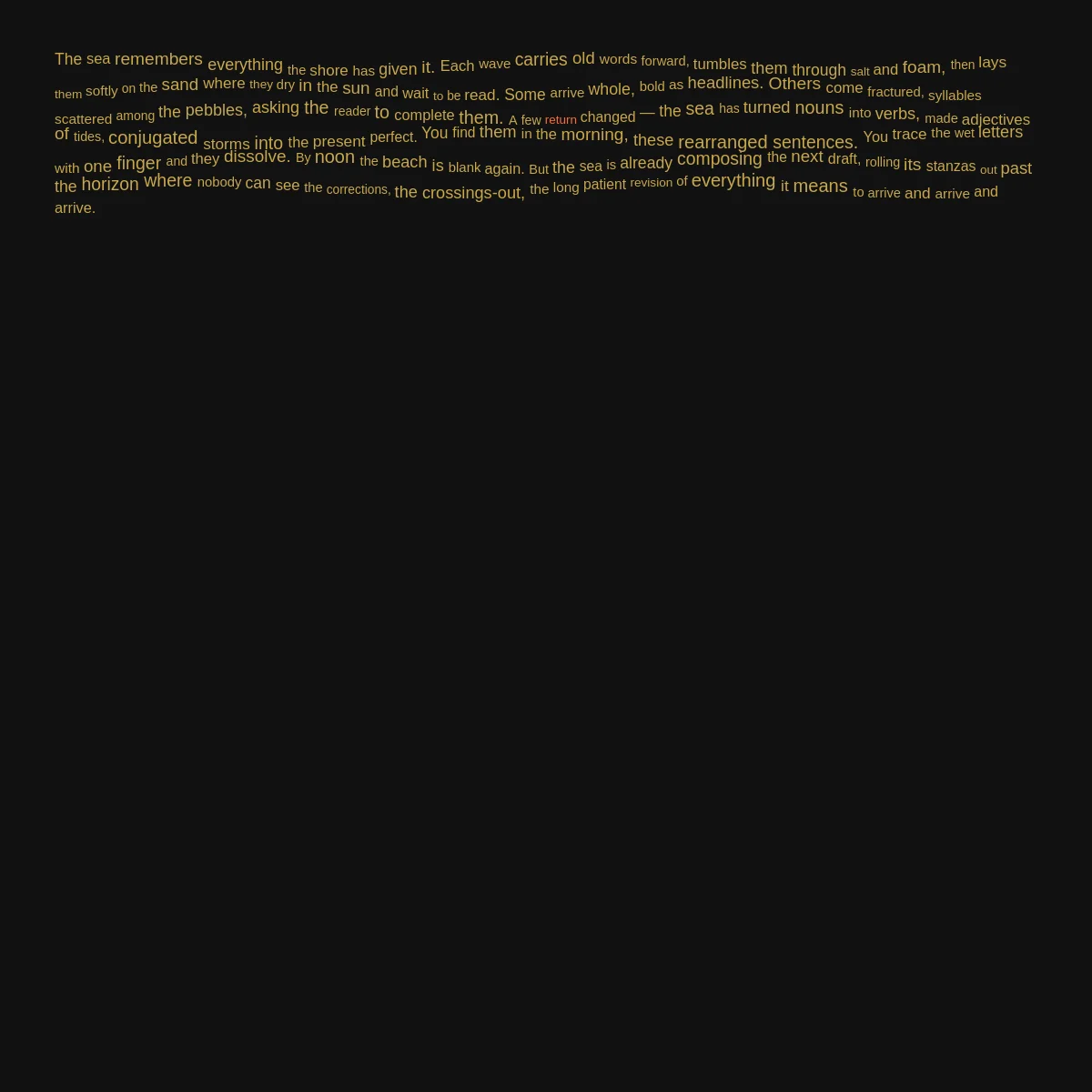 Wave Text — generative artwork by Lumen & Logic