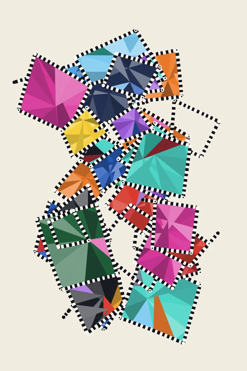 Zebra Scaffold — generative artwork by Lumen & Logic